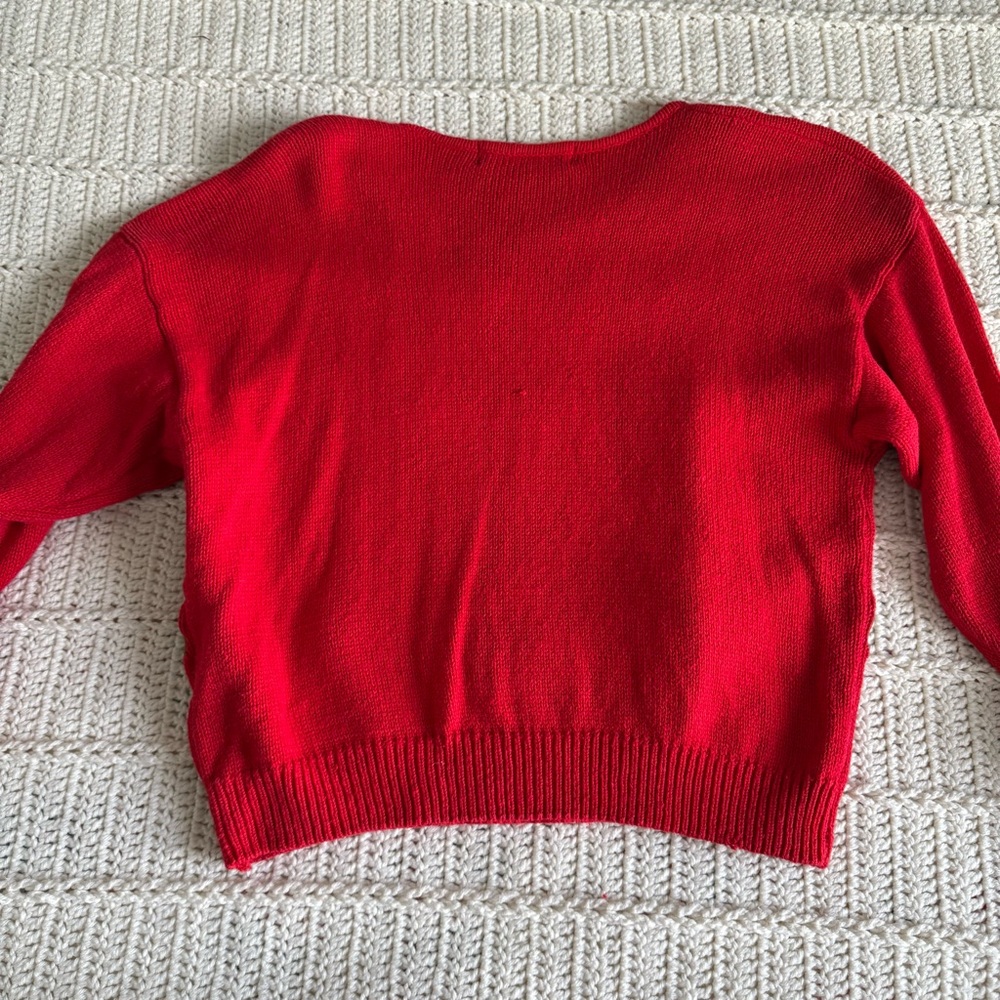 Vintage Work in Progress Ugly Christmas Sweater Cute White Fluffy Dog Size M - Picture 10 of 11